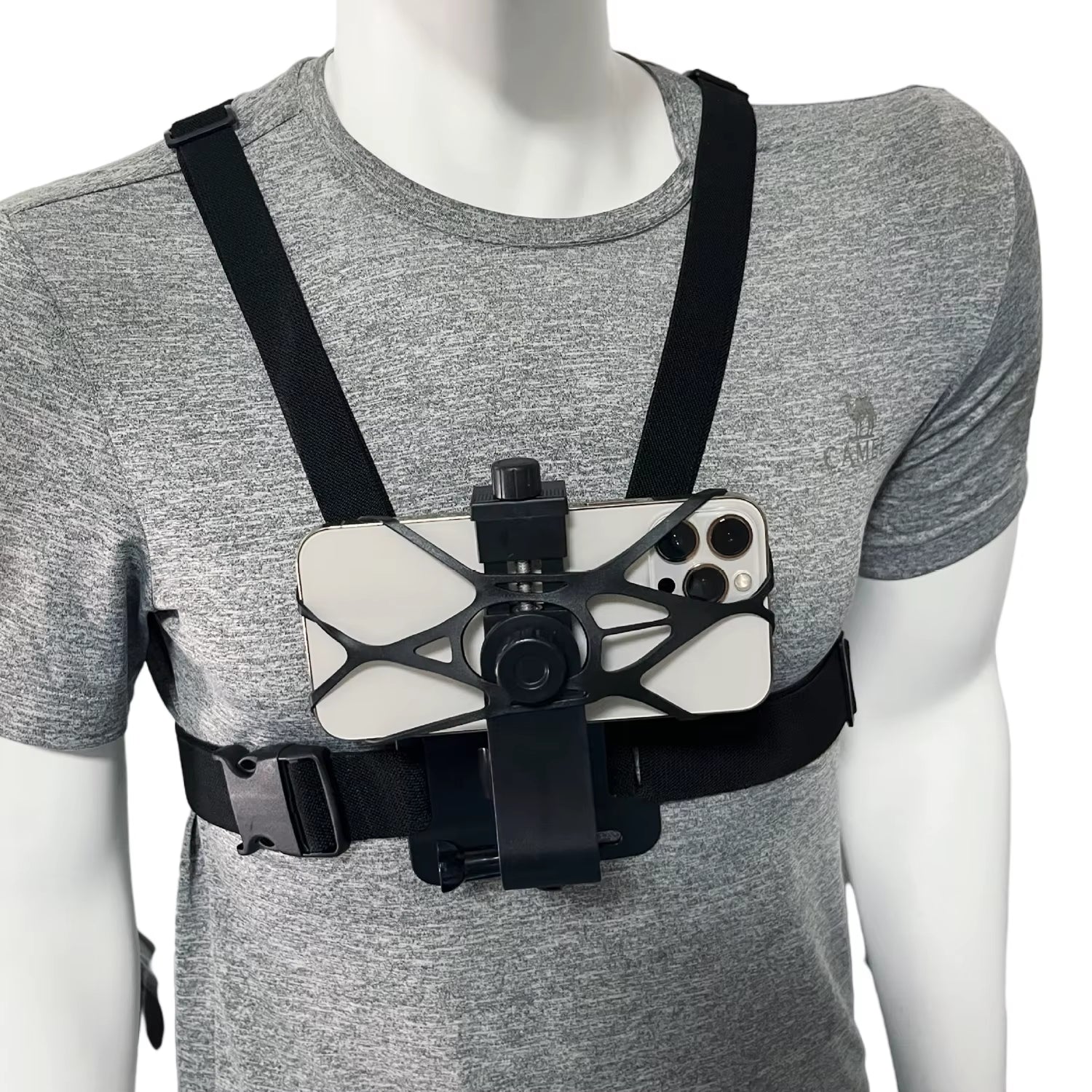 Phone Chest Mount Strap Belt Harness for 360 Mobile Cell Phone Clip Holder for Iphone 13 Xiaomi Samsung Gopro Hero 10 9 8 7