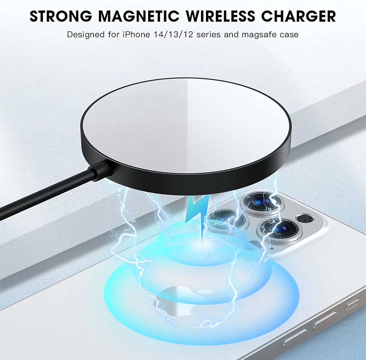 Wireless Charger - Charging Pad Compatible for Iphone 16/16 Pro/16 Plus/16 Pro Max/ 15/15 Pro/15 Plus/15 Pro Max/14/13/12/11 & Airpods 3/2/Pro