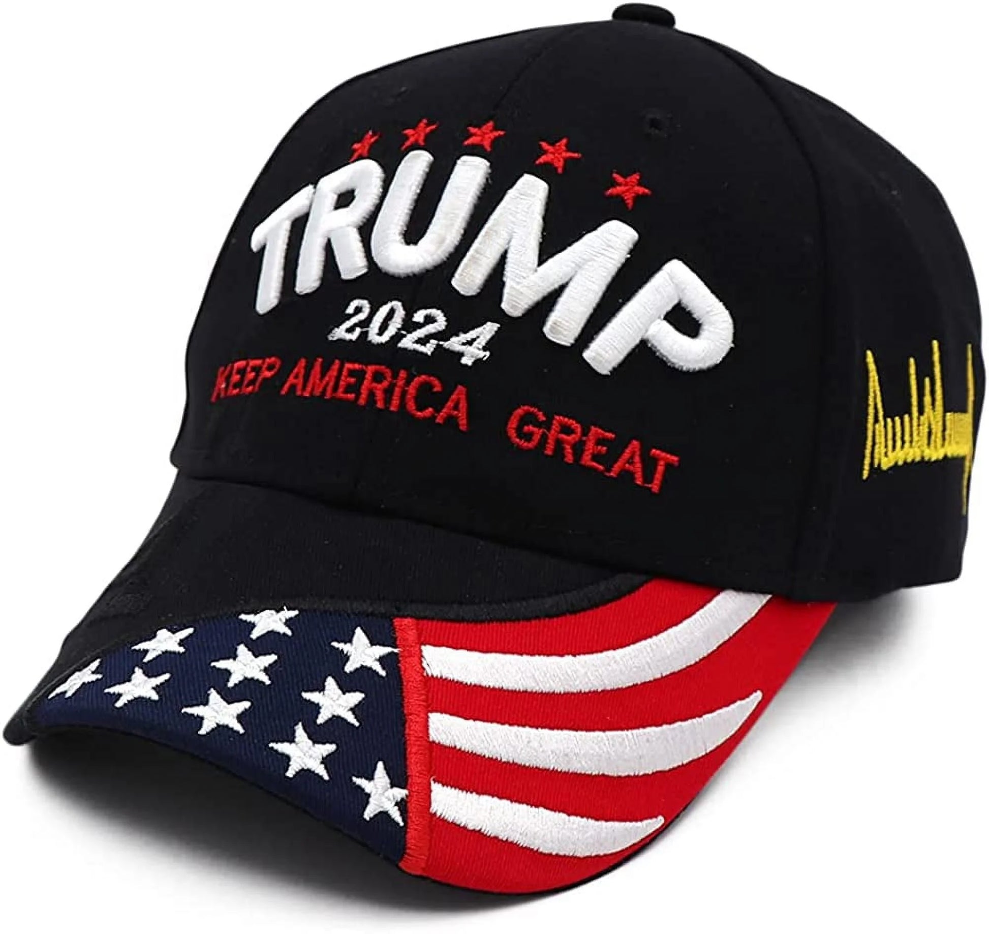 Unisex Trump 2024 Hat, Embroidered, Adjustable, "Keep America Great" Camo Baseball Cap