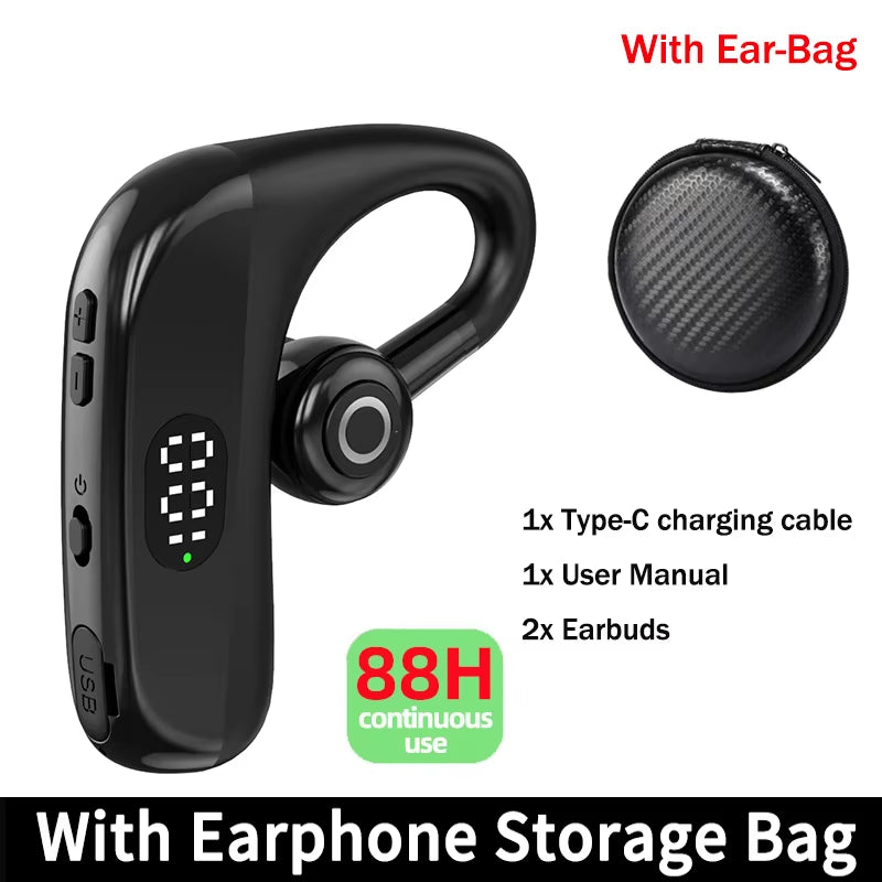 X13 Single Ear Earphone Bluetooth 5.1 Long Standby Business Wireless Headphone Game Headset Sports Noise Reduction Handsfree Cal