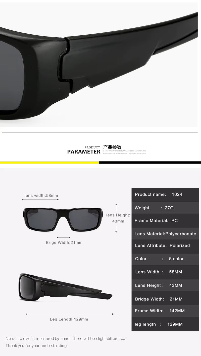 Luxury Polarized Sunglasses Men Women Brand Designer Retro Driving Shades Male Sun Glasses for Men Square Sunglass Mirror Oculos